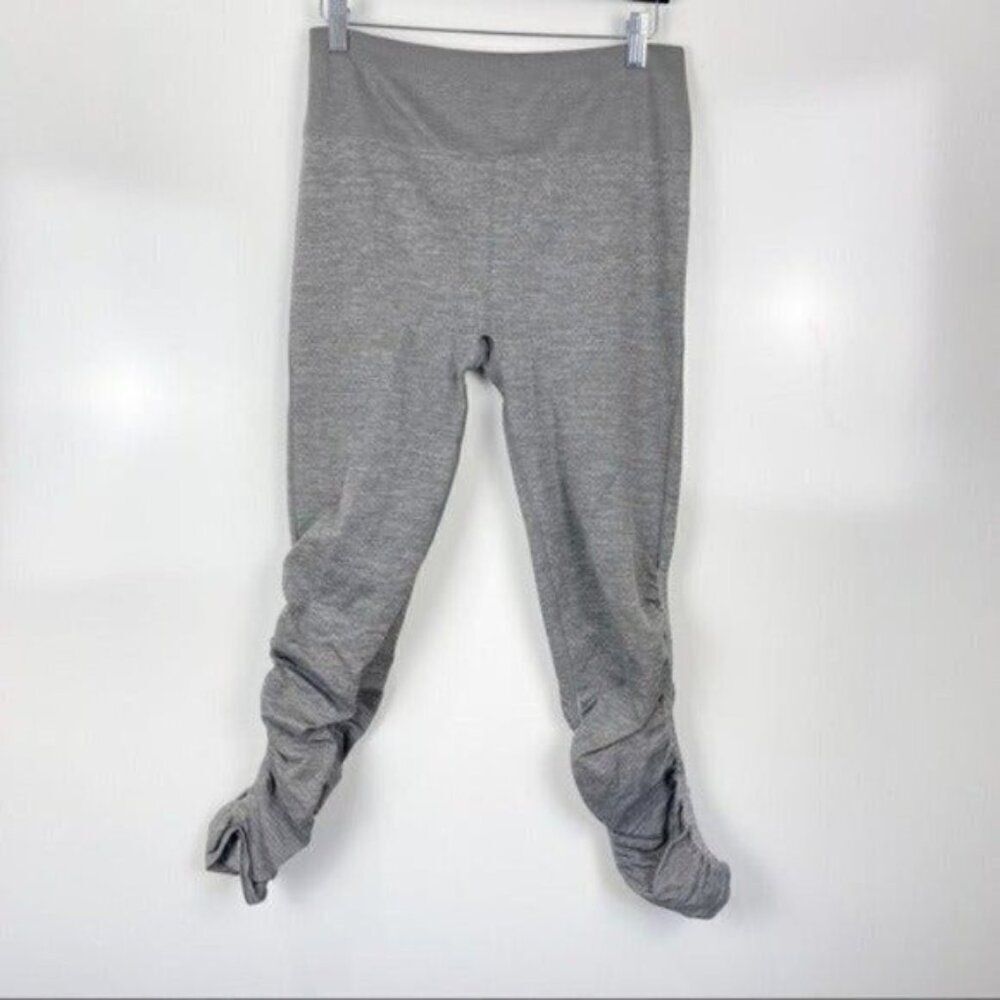 Fabletics Grey High Waist Seamless Statement Work Out Leggings Women's Size XL
